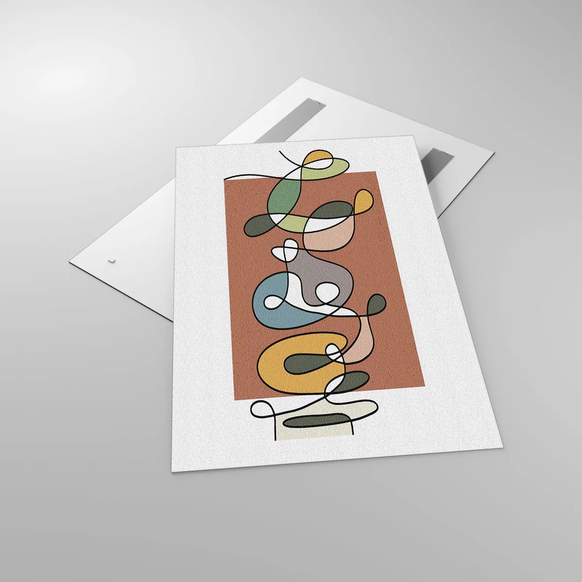 Schilderen op glas - Abstractie: kleurrijke dans - 80x120 cm