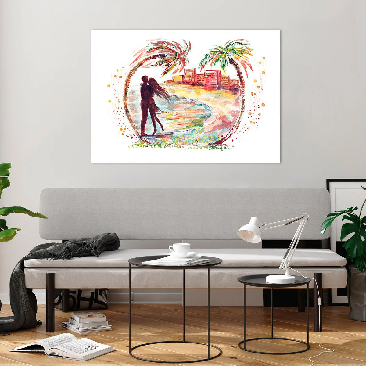 Obraz na skle - Romantické prázdniny - 100x70 cm