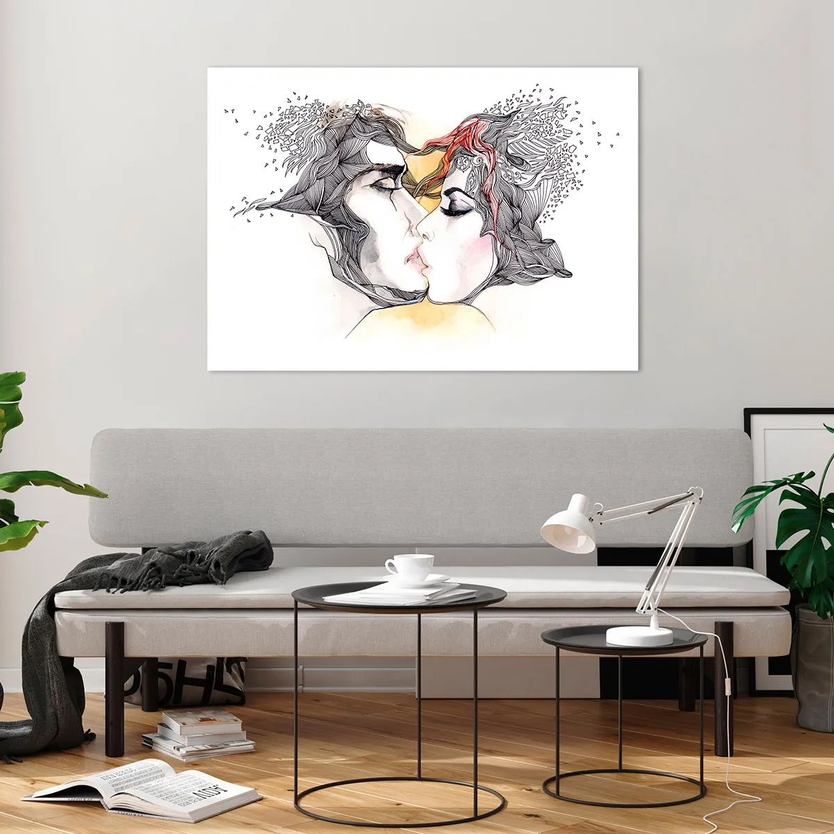 Glass picture - World Does Not Exist - 100x70 cm