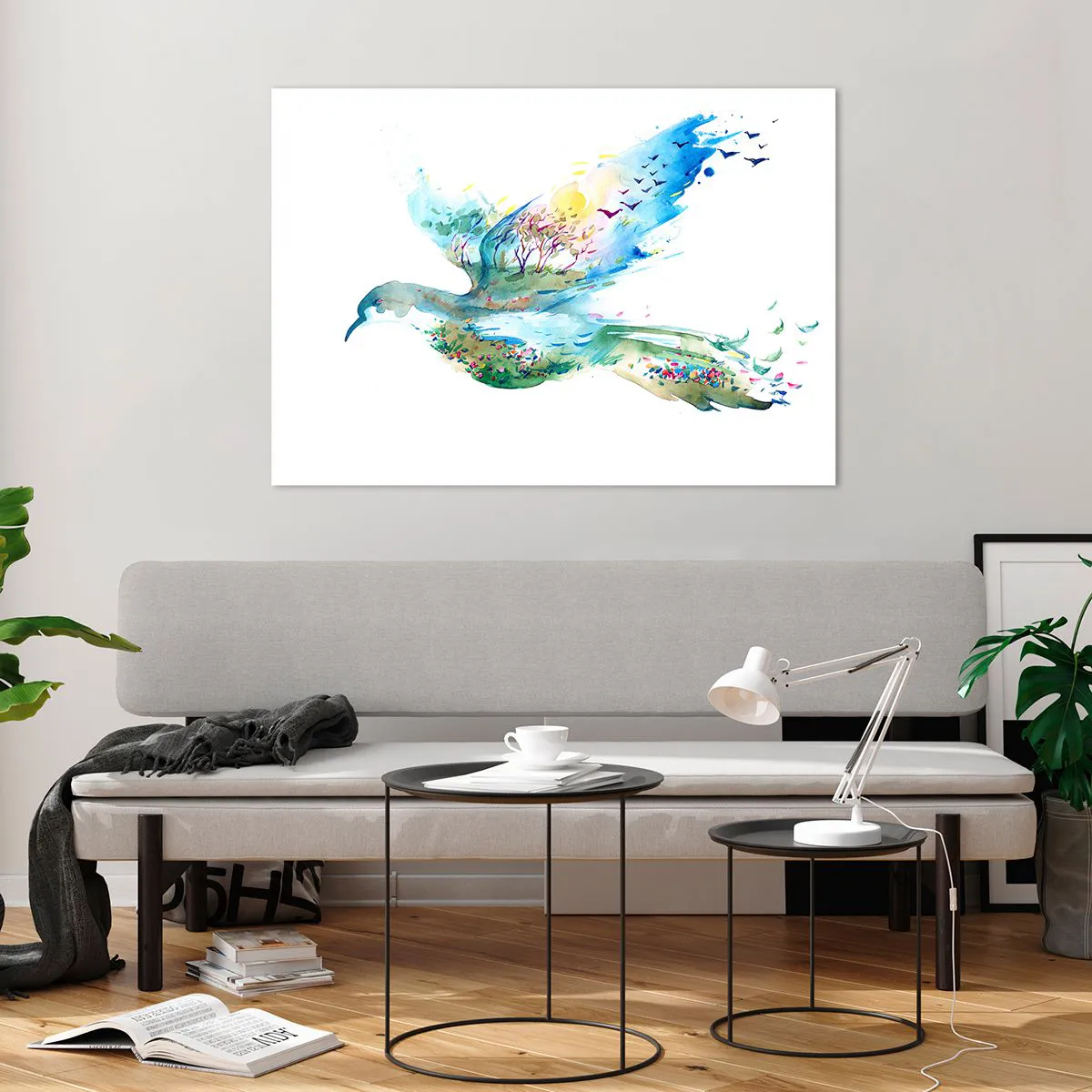 Glass picture - On The Wings Of Nature - 100x70 cm