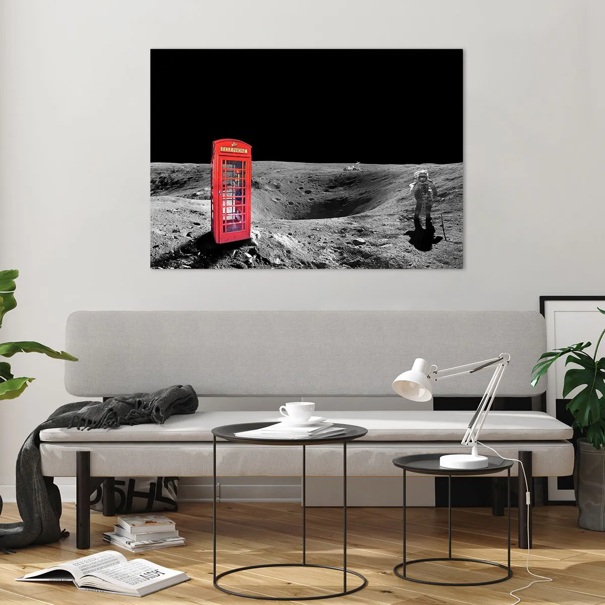 Billede på glas - Kosmisk vittighed - 100x70 cm