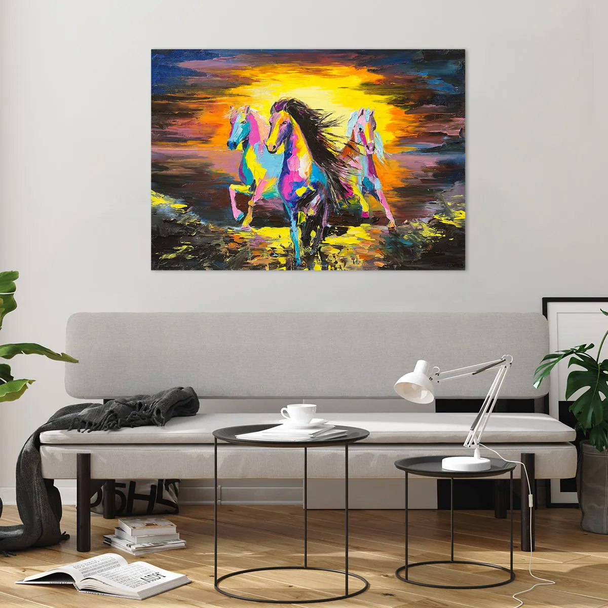 Obraz na skle - Ponorené do dúhy - 100x70 cm