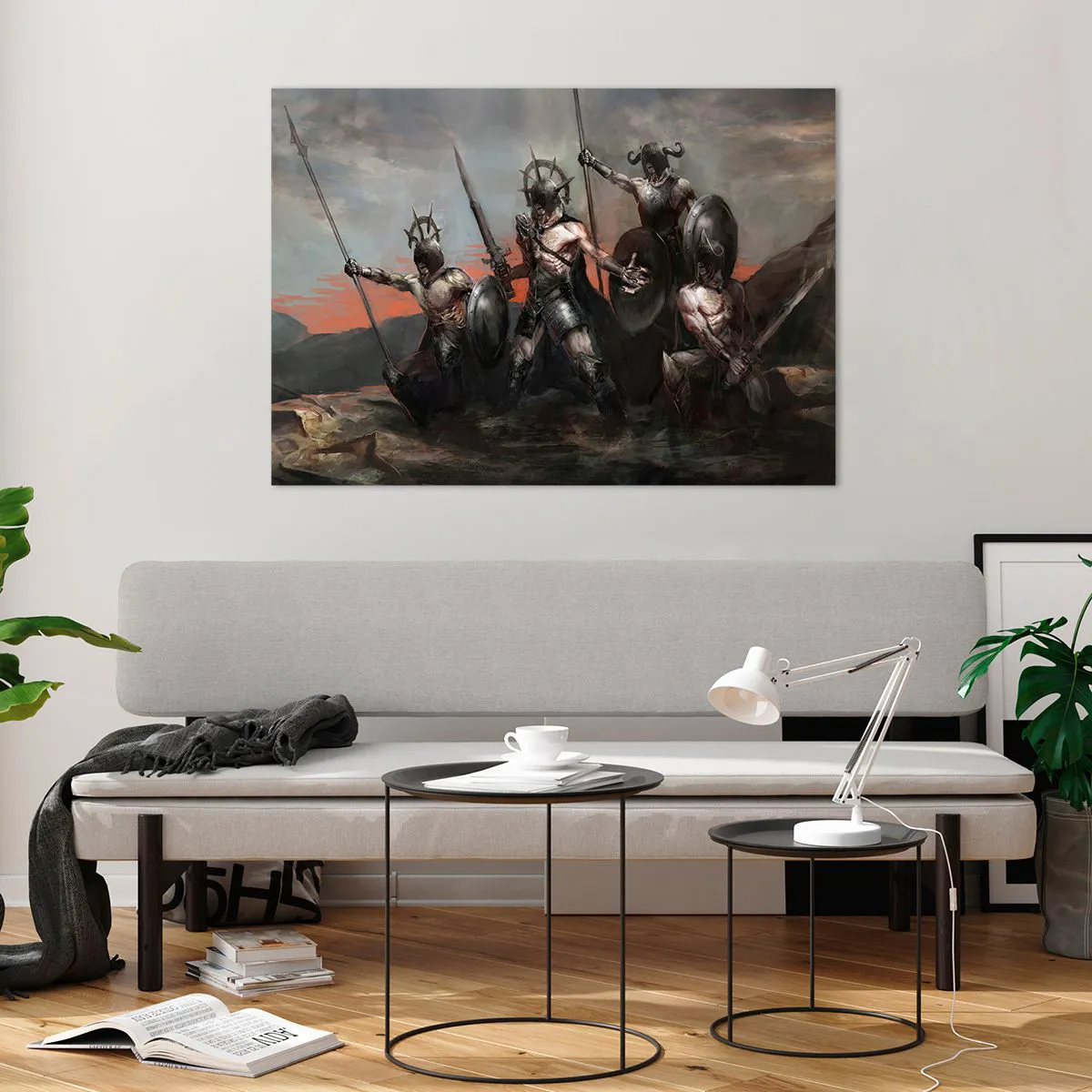 Tablou pe sticlă - Cu scut sau fără scut - 100x70 cm