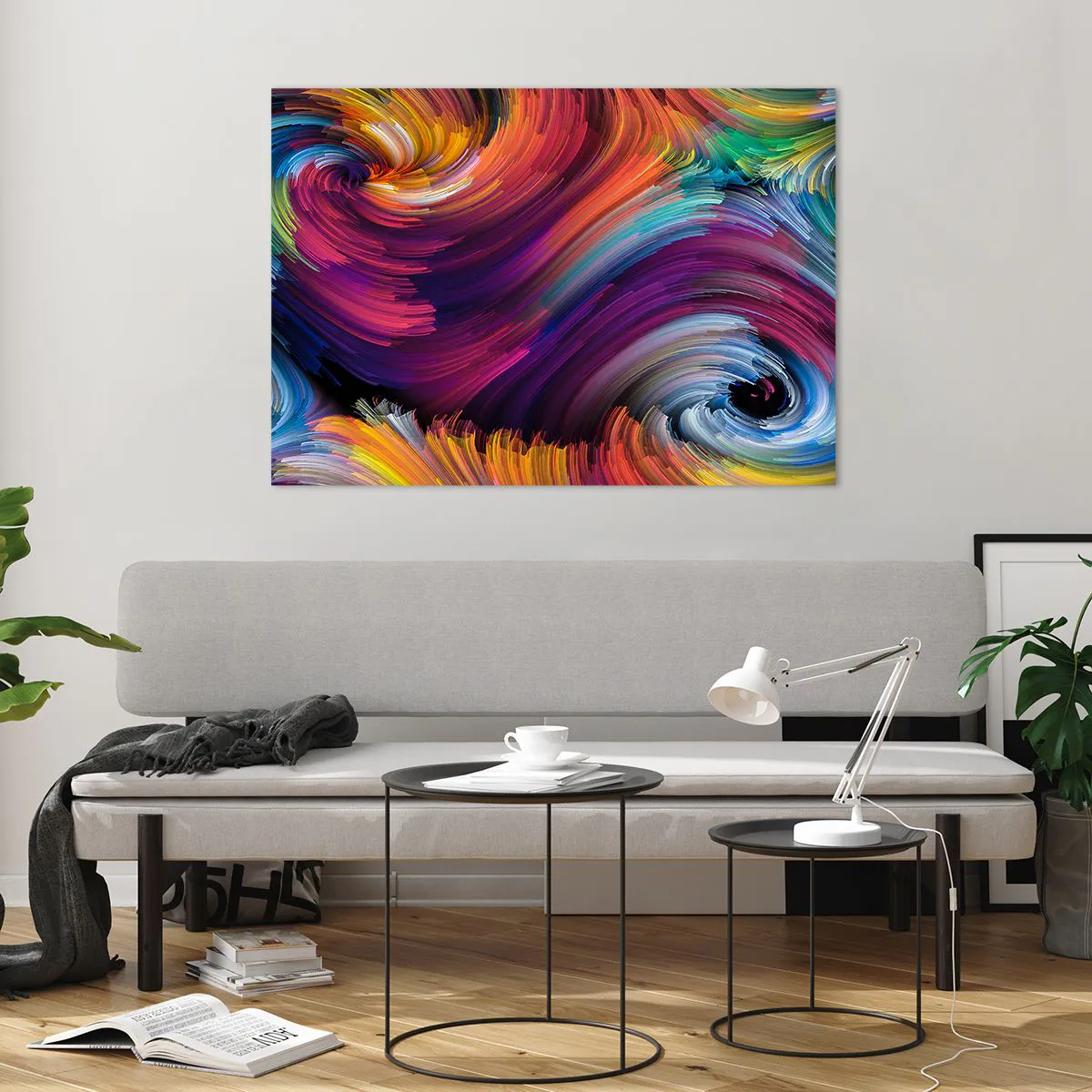 Schilderen op glas - Het begin van een nieuwe wereld - 100x70 cm