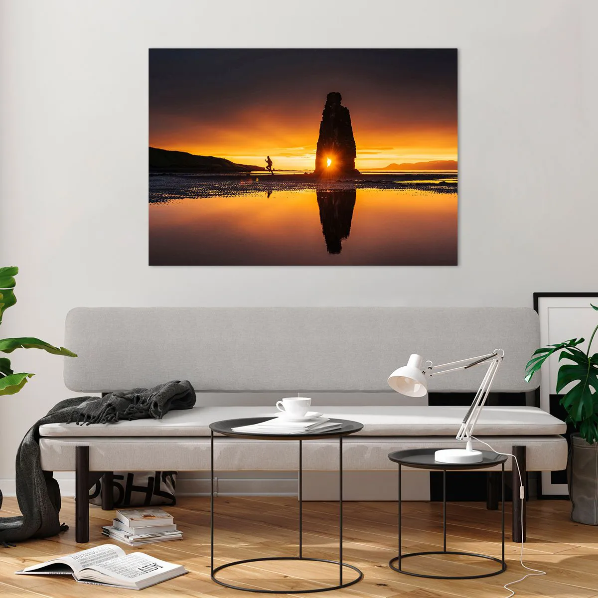 Glastavla - Bild på glas - Bara du och naturen - 100x70 cm