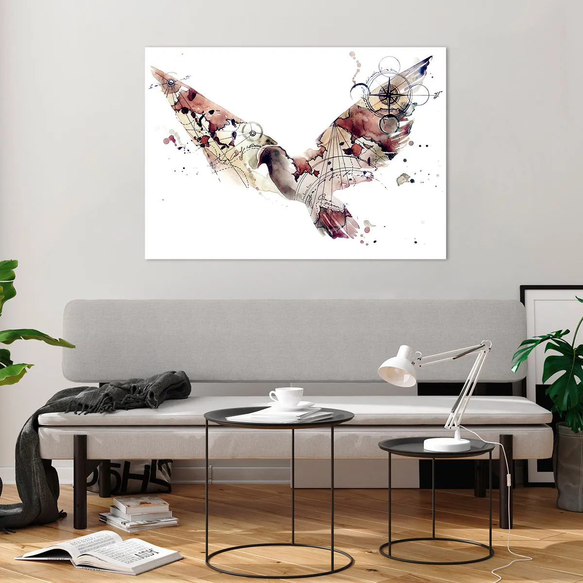 Quadro em vidro - Andarilho voador - 100x70 cm