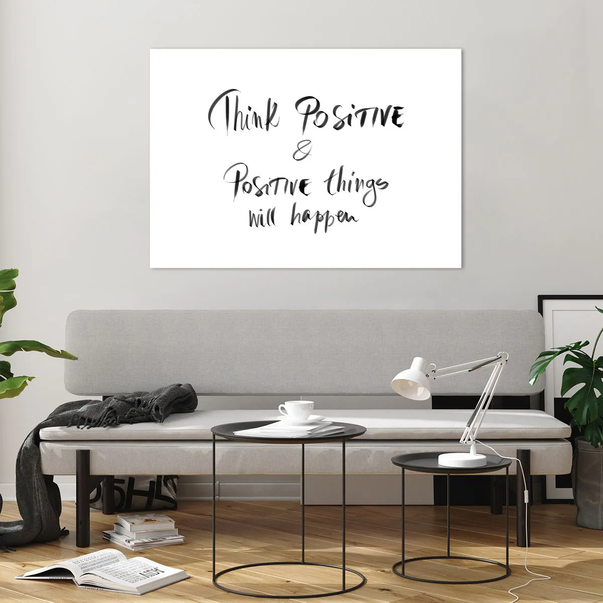 Glasbild - Bild auf glas - Eine motivierende Inschrift im minimalistischen Stil - 100x70cm - Wie soll man leben? - Moderne Wanddekoration für Wohnzimmer und Schlafzimmer ARTTOR