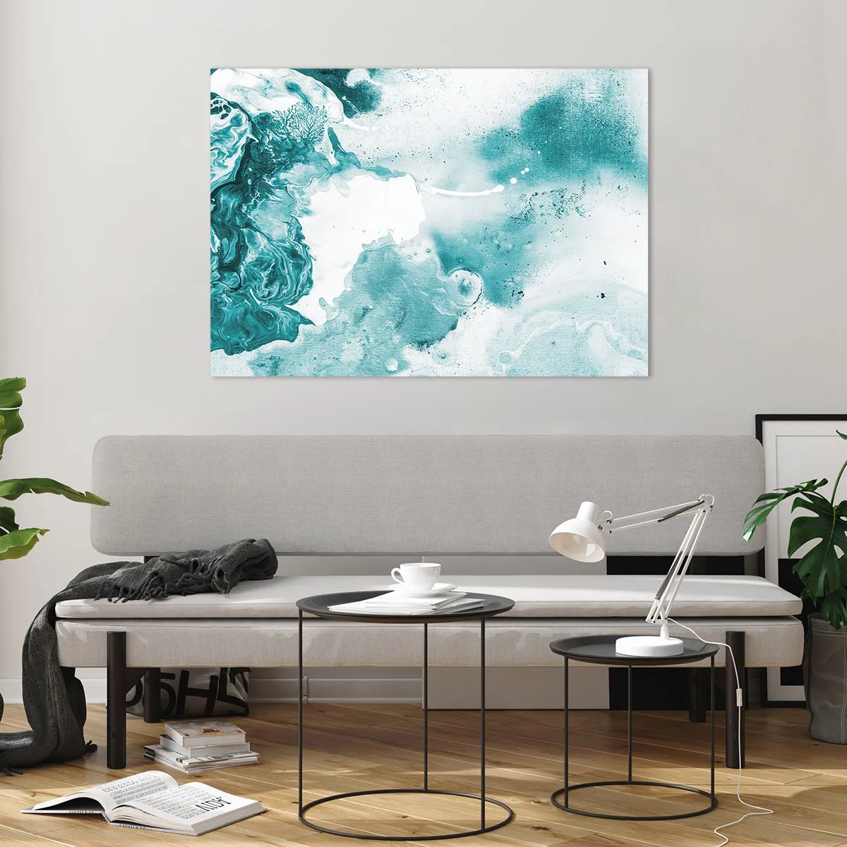 Glass picture - Lakes of Blue - 100x70 cm