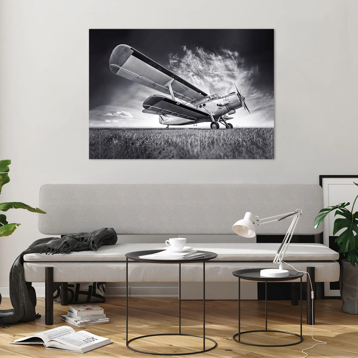 Quadro em vidro - Andarilho alado - 100x70 cm