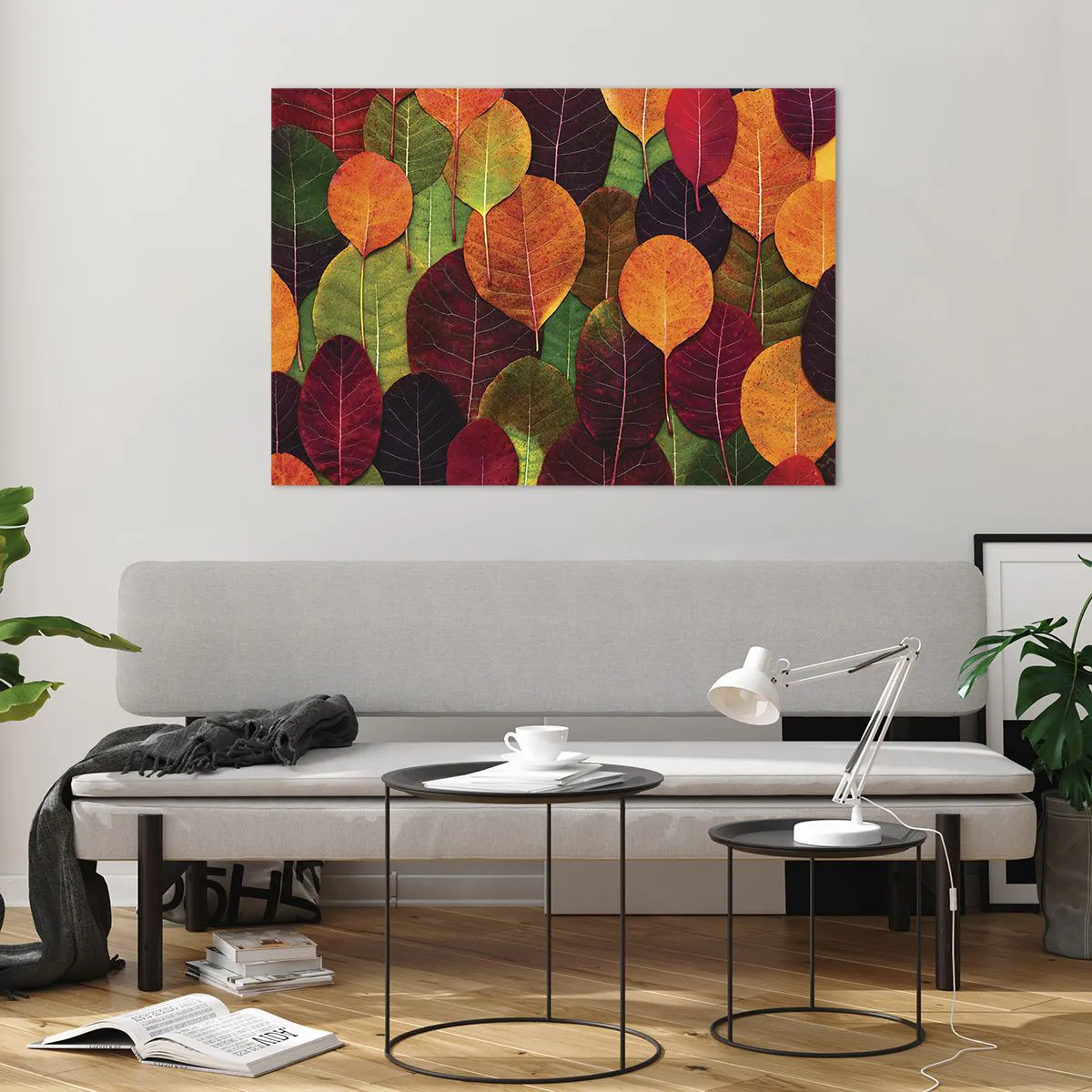 Obraz na skle - Jesenná mozaika - 100x70 cm