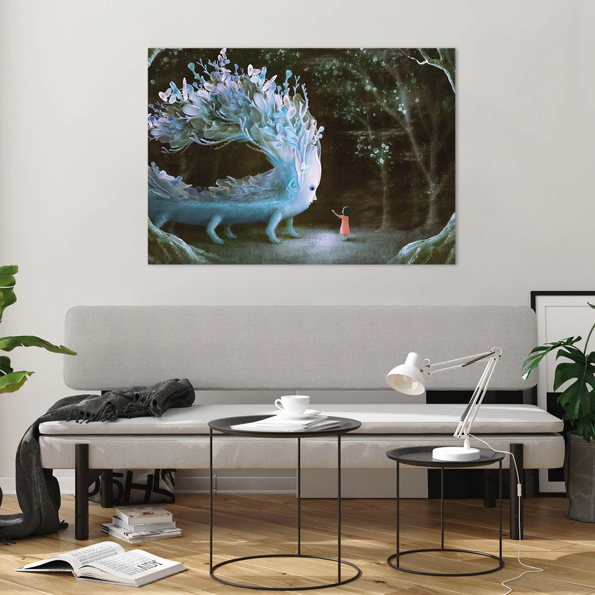 Glass picture - Fantastic Encounter - 100x70 cm