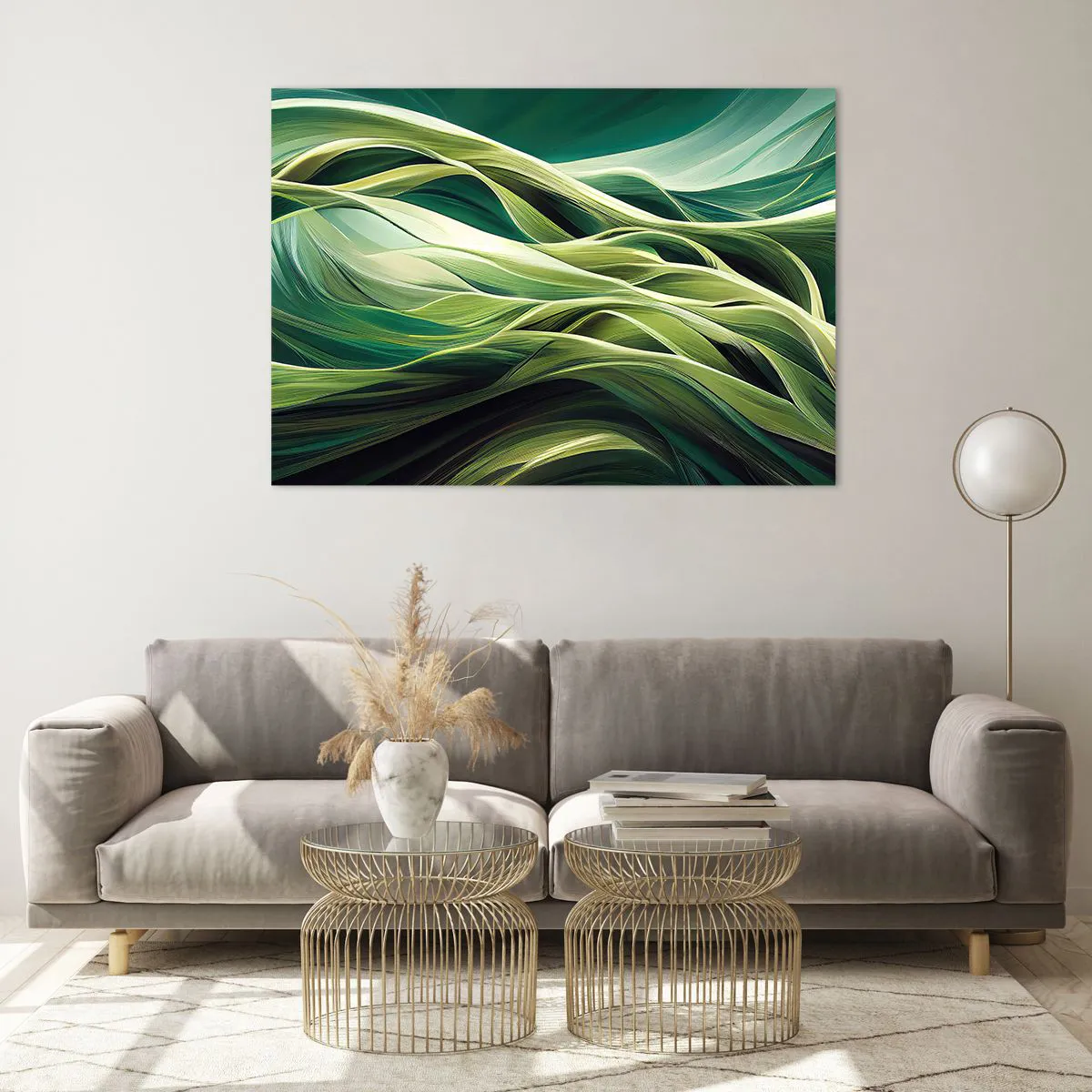 Glass picture - Abstract Playing Green - 100x70 cm