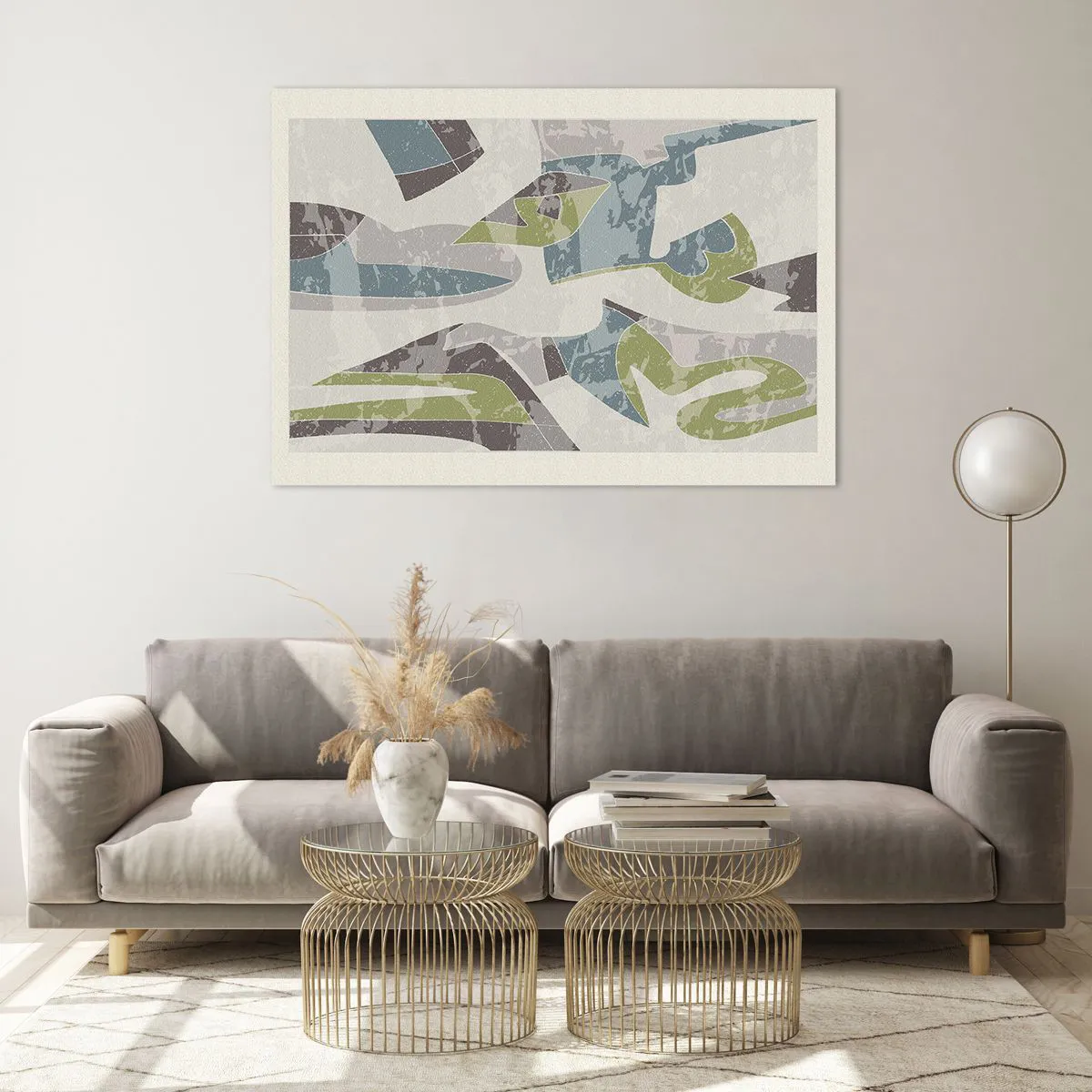 Glass picture - Composition with Window Pane - 100x70 cm