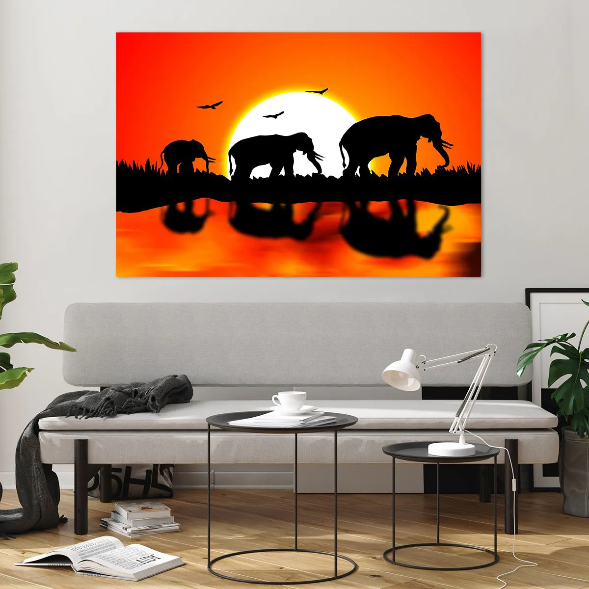 Glass picture - And in the Evening for a Small Drink - 120x80 cm