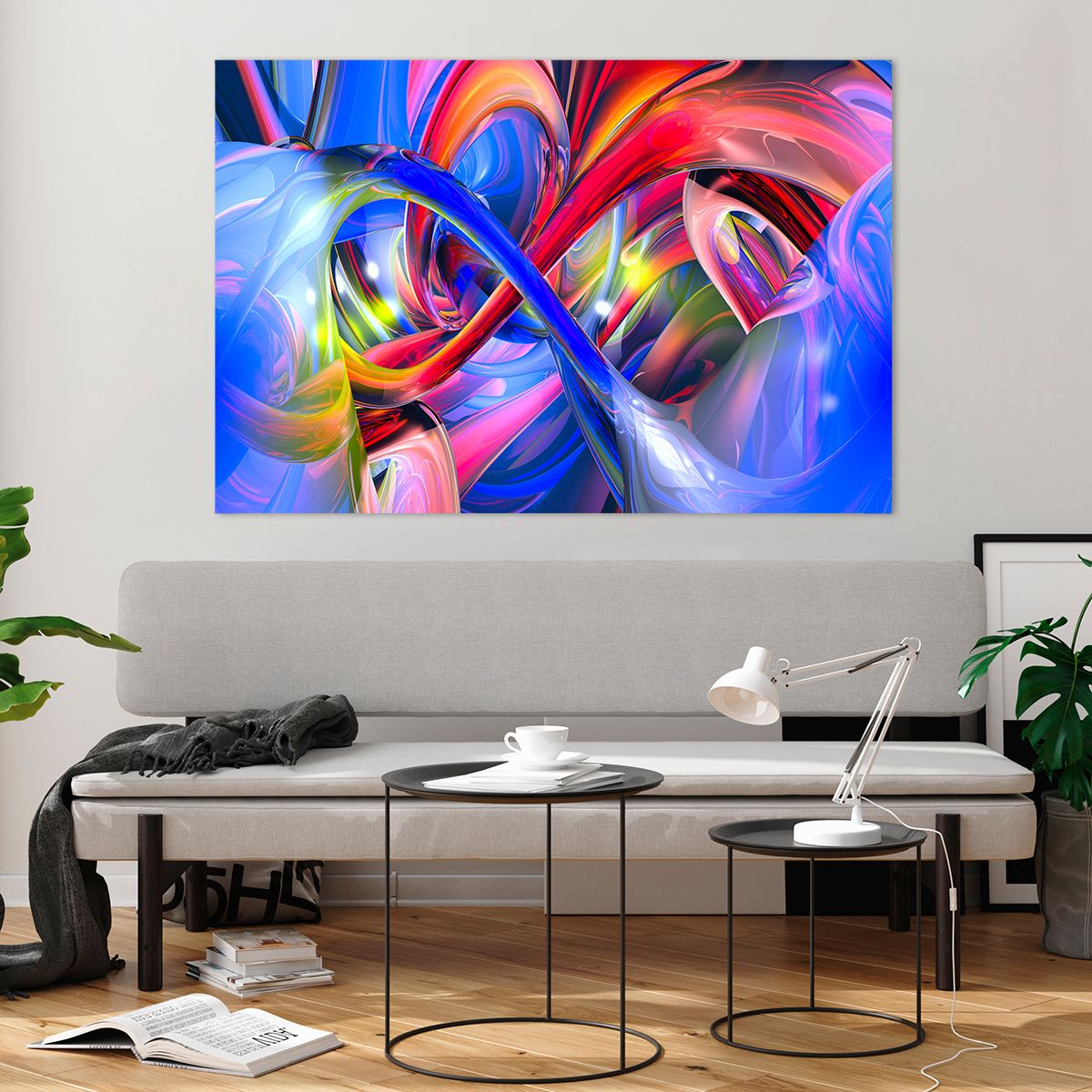 Deco Cadre Salon abstraction moderne Moderne Impression sur Verre