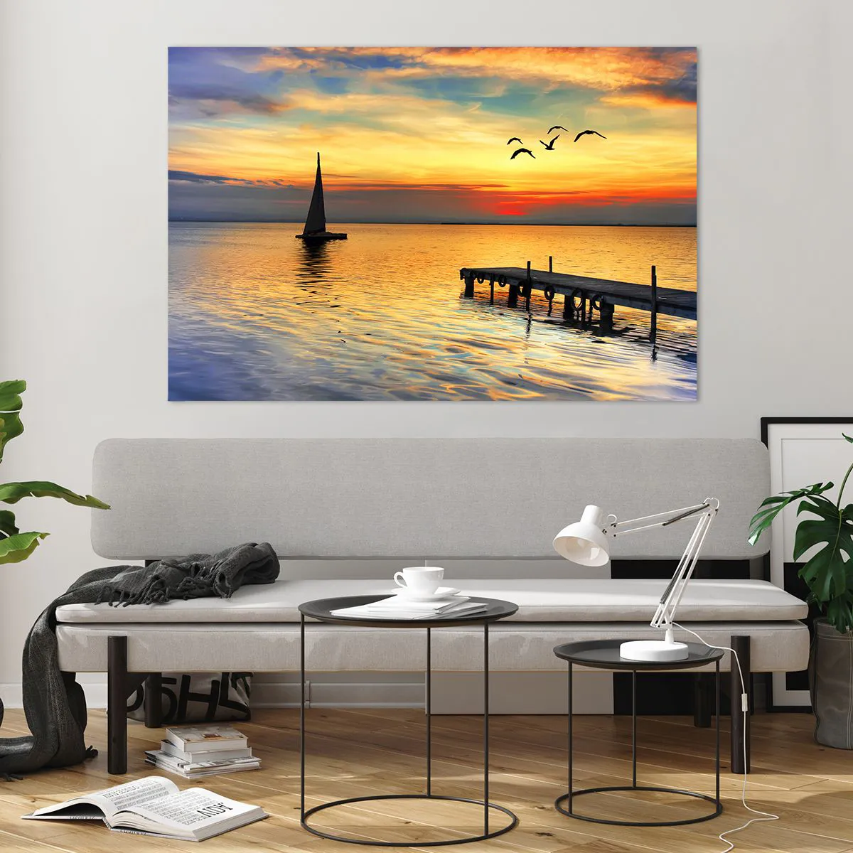 Glass picture - Evening Returns - 120x80 cm