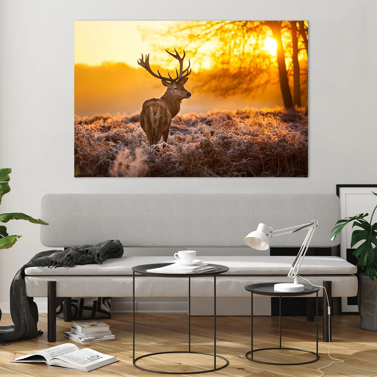 Üveg kép - Az őszi erdő királya - 120x80 cm