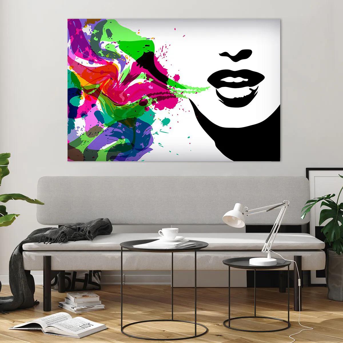 Glass picture - Tale in Colours of a Rainbow - 120x80 cm