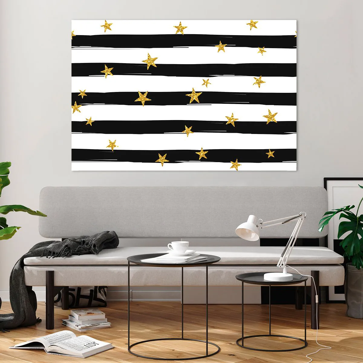 Schilderen op glas - We zijn allemaal geboren onder een gelukkige ster - 120x80 cm