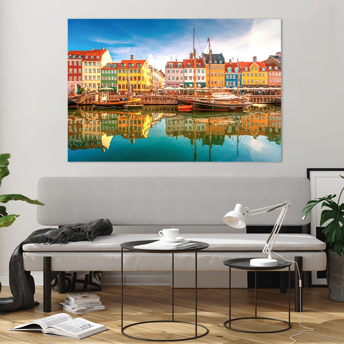 Quadro su vetro 120x80 cm - Sull'acqua liscia come uno specchio