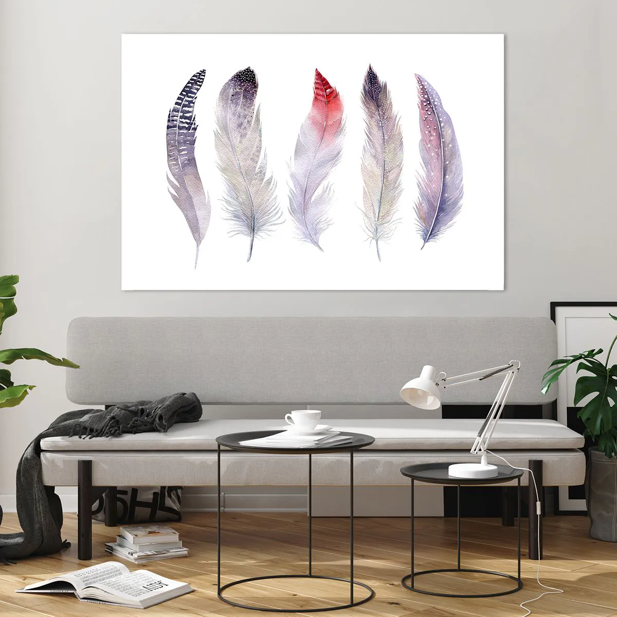 Tablou pe sticlă - Delicate ca o ceață multicoloră - 120x80 cm