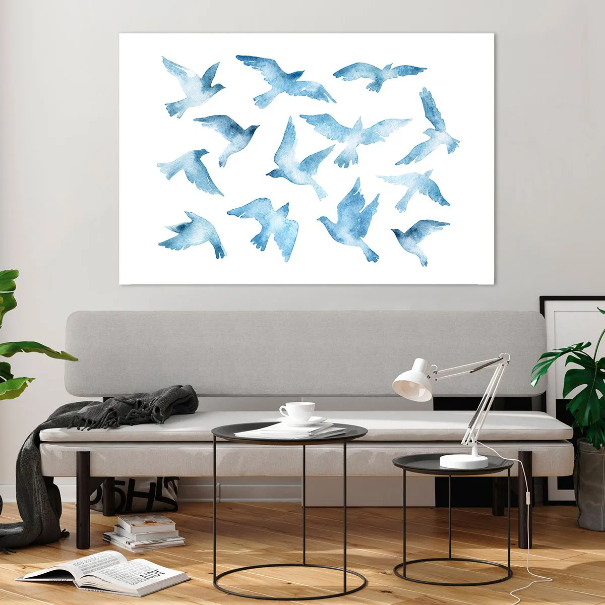 Obraz na skle - Nebeští ptáci - 120x80 cm