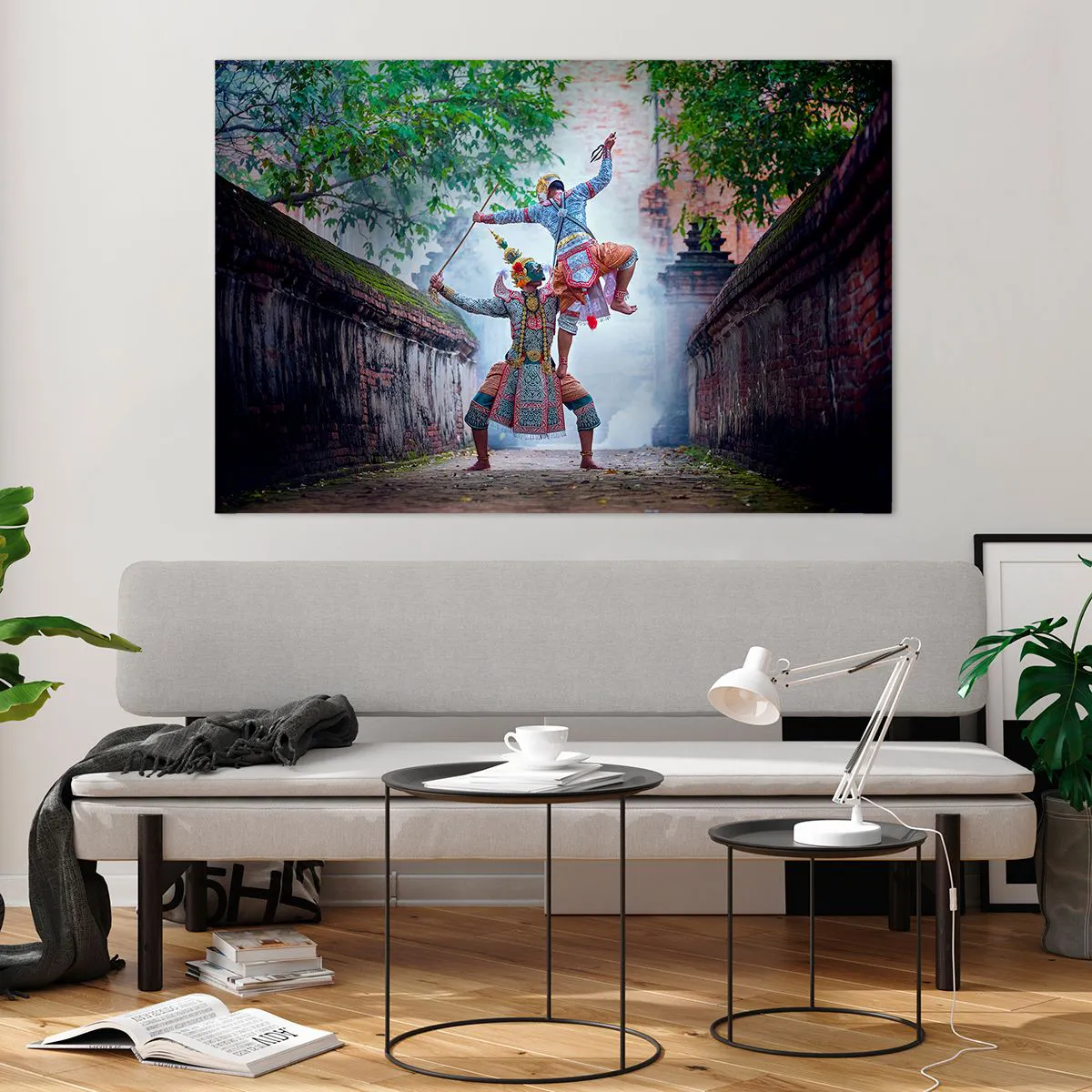 Glastavla - Bild på glas - Dödligt vacker dans - 120x80 cm