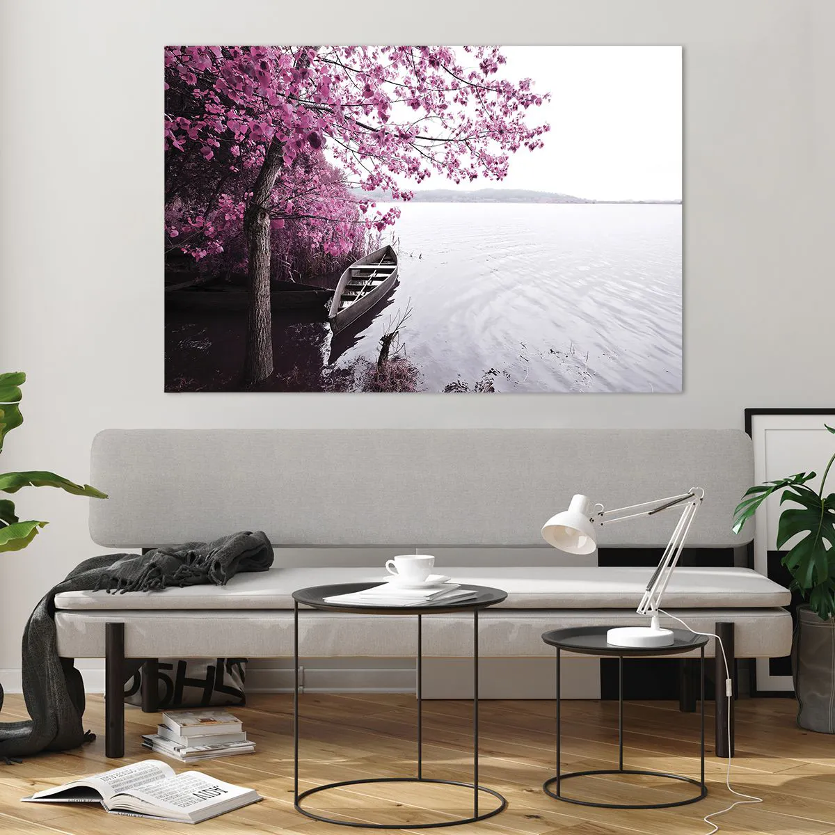 Glass picture - In Pink Silence - 120x80 cm