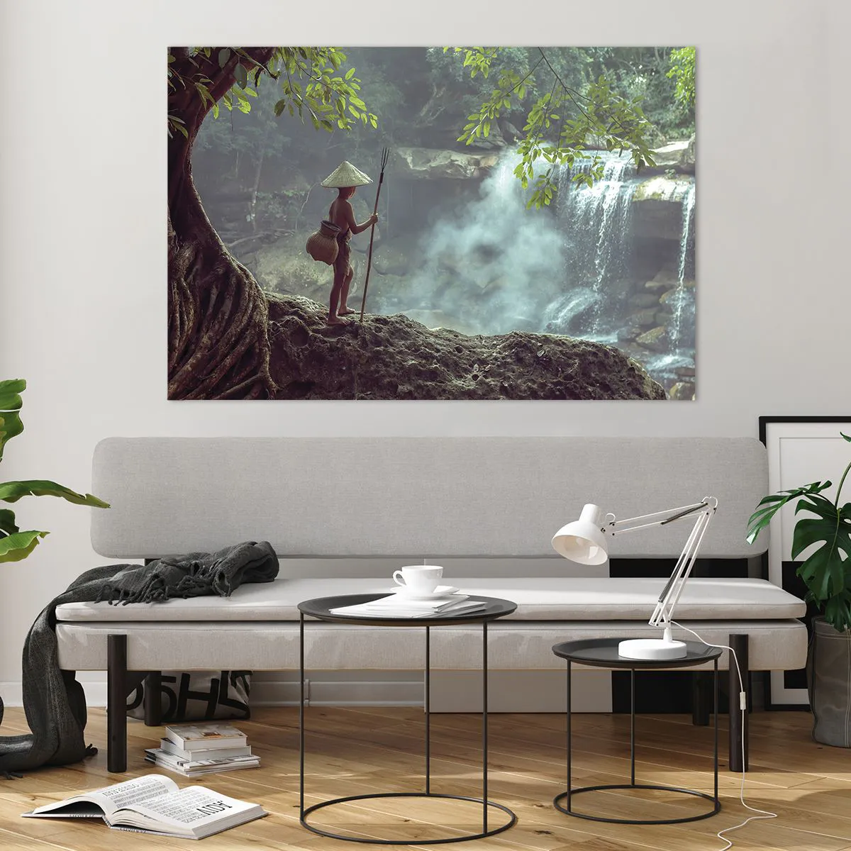 Üveg kép - Barátságban a természettel - 120x80 cm