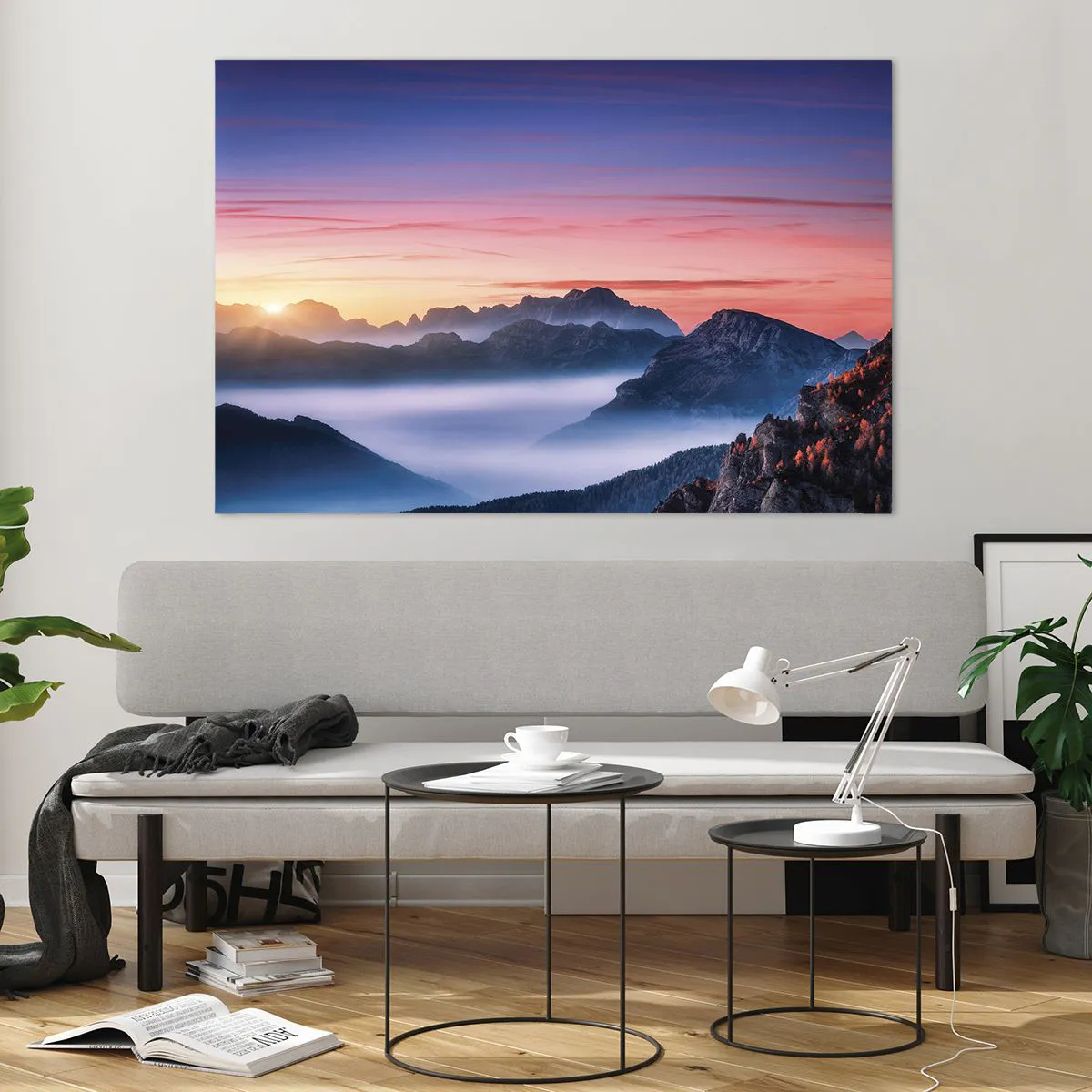 Üveg kép - A völgyek fölött - 120x80 cm