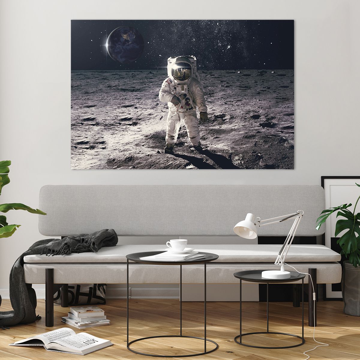 Obrazy na szkle Abstrakcja, Obrazy na szkle Człowiek Na Księżycu, Obrazy na szkle Astronauta, Obrazy na szkle Kosmos, Obrazy na szkle Księżyc