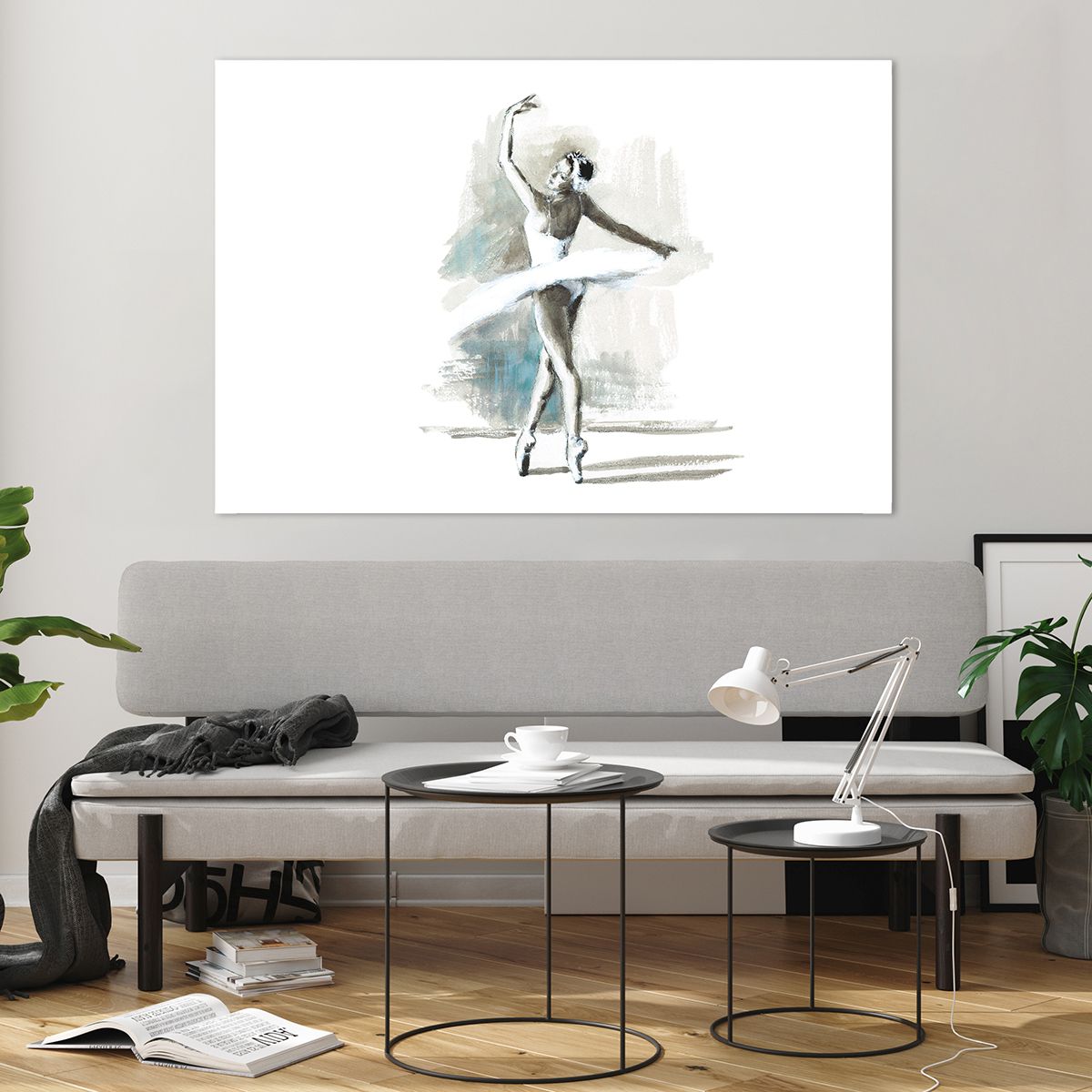 Bild på glas Ballerina, Bild på glas Dansa, Bild på glas Balett, Bild på glas Grafik, Bild på glas Målning