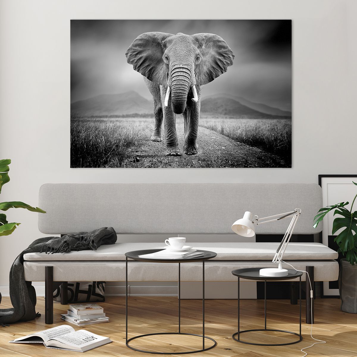 Üveg kép Elefánt, Üveg kép Állatok, Üveg kép Tájkép, Üveg kép Természet, Üveg kép Afrika