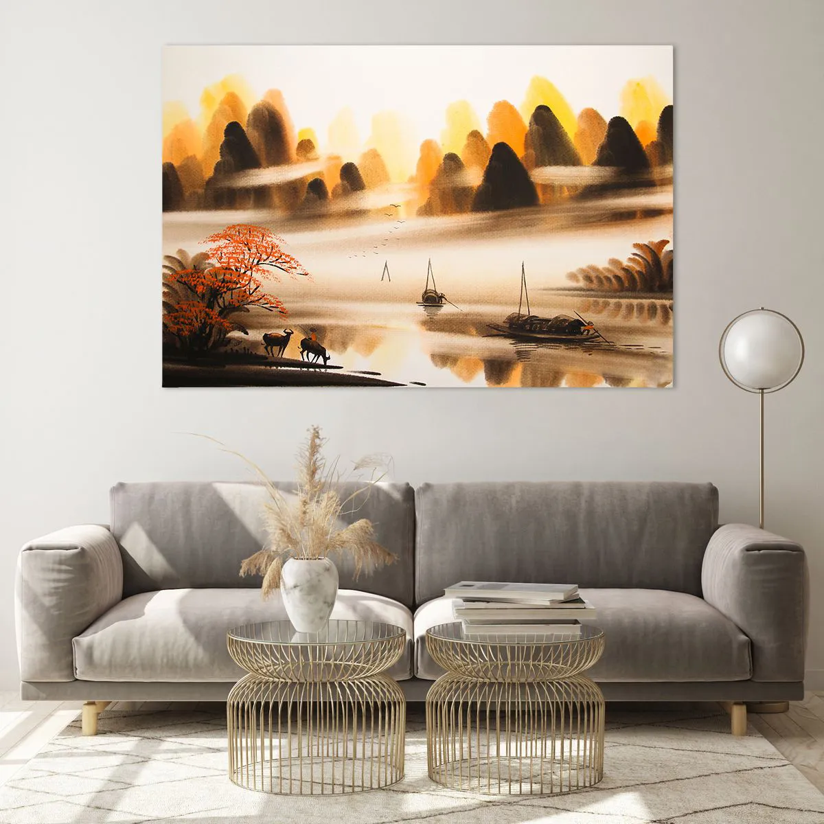 Billede på glas - Længere væk end det fjerne Østen - 120x80 cm