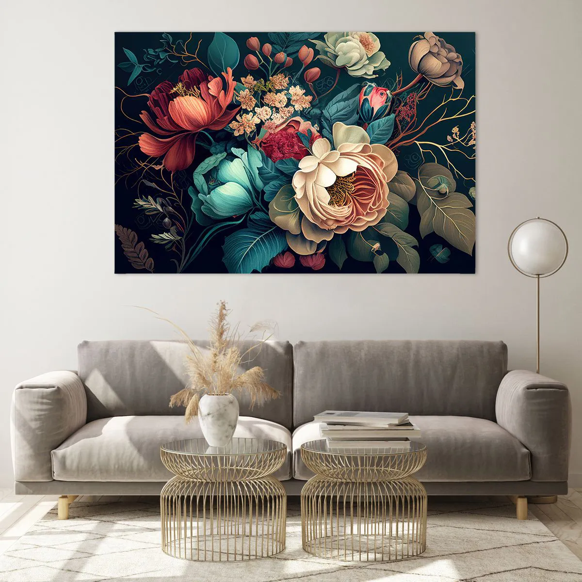 Obraz na skle - Půvab 19. století - 120x80 cm