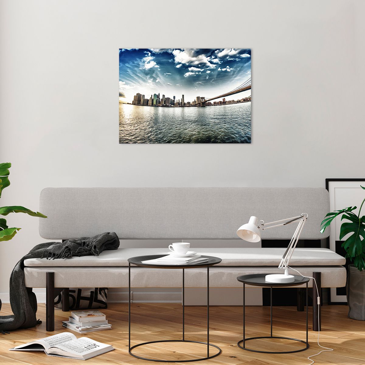 Obraz na skle Město, Obraz na skle New York, Obraz na skle Architektura, Obraz na skle Most, Obraz na skle Panorama Města