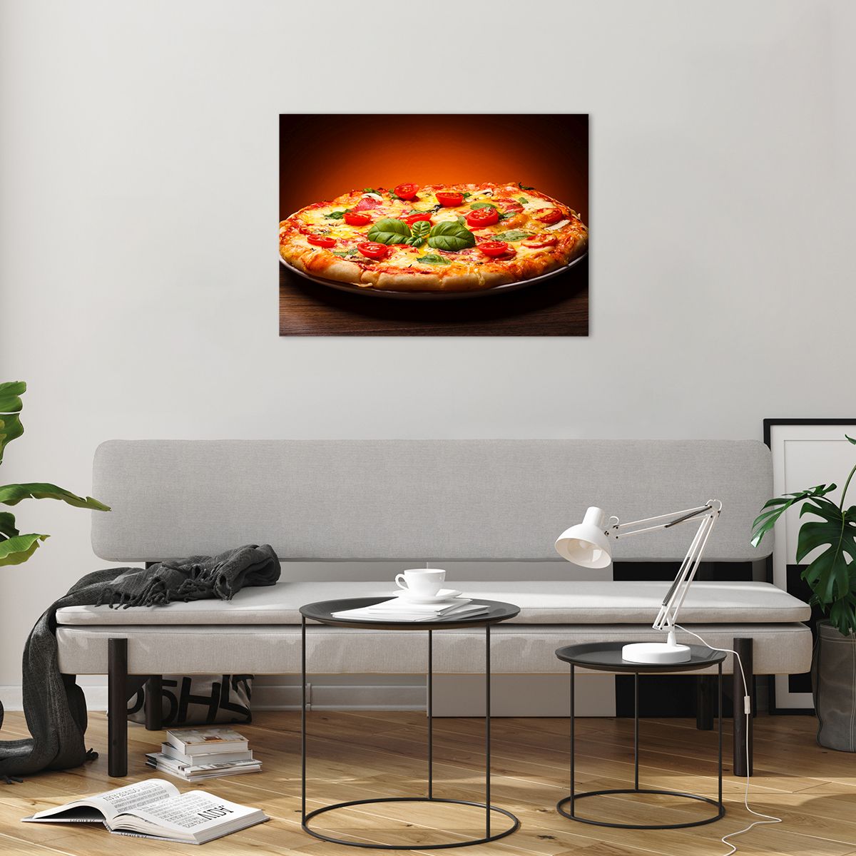 Obraz na plátne Gastronómia, Obraz na plátne Pizza, Obraz na plátne Taliansko, Obraz na plátne Bazalka, Obraz na plátne Kuchyňa