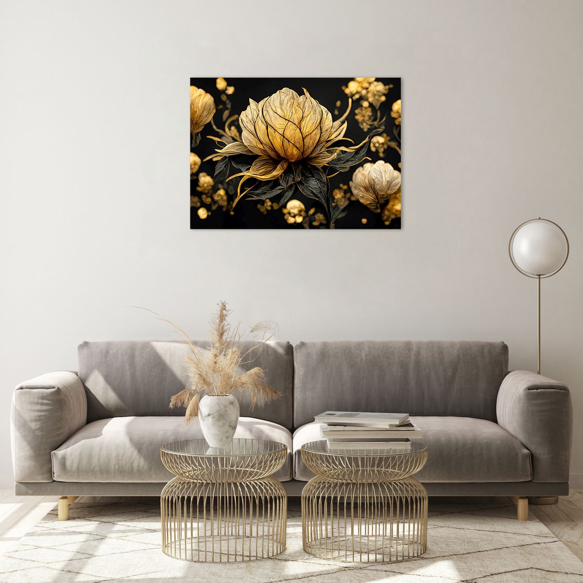 Tableau Sur Verre ARTTOR – 120x80 Cm – Abstrait Noir Et Multicolore – Déco Moderne