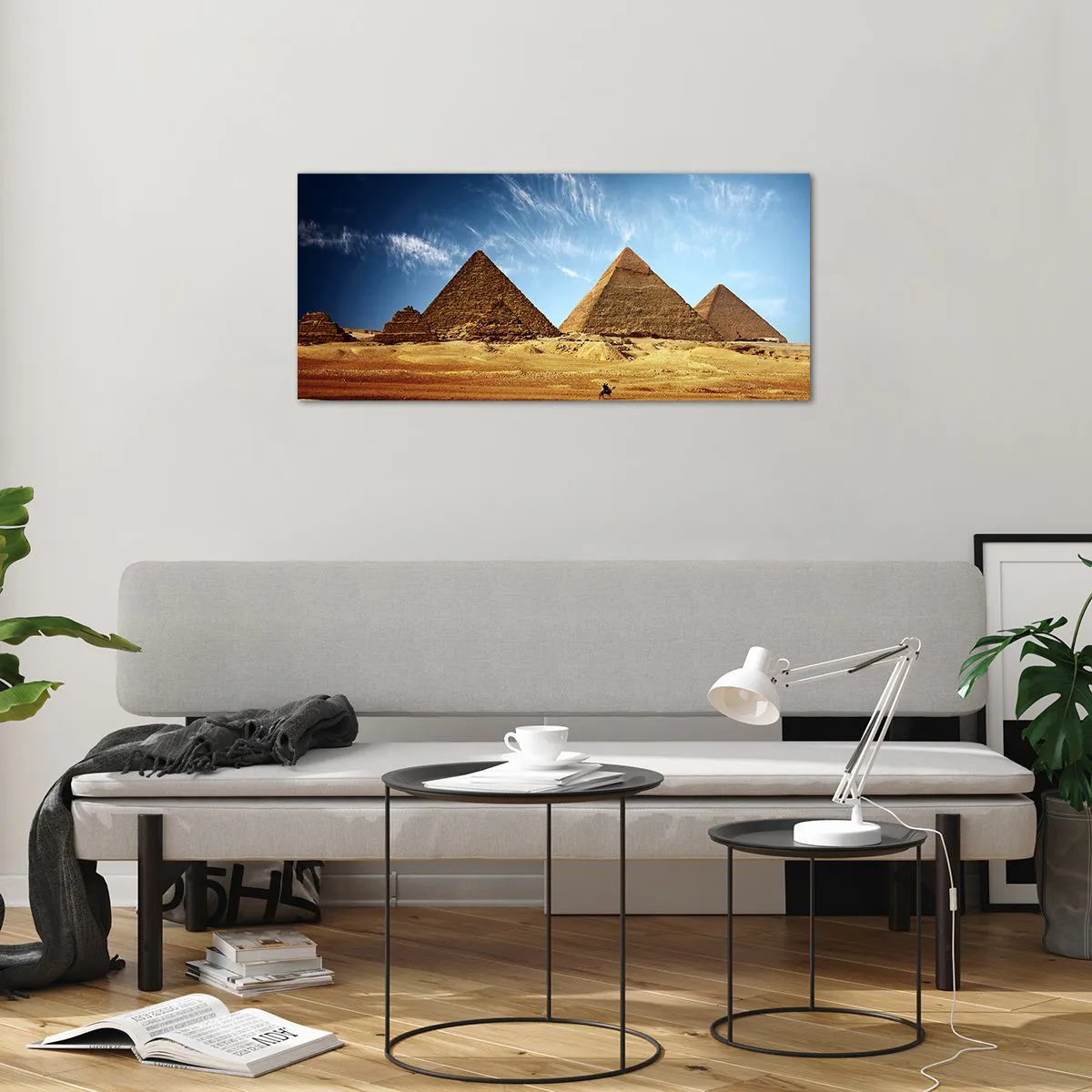 Cuadro sobre vidrio - Impresiones sobre Vidrio - 40 siglos te observan - 100x40 cm