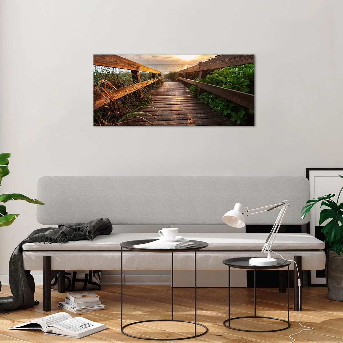 Üveg kép - És egyenesen a partra - 100x40 cm