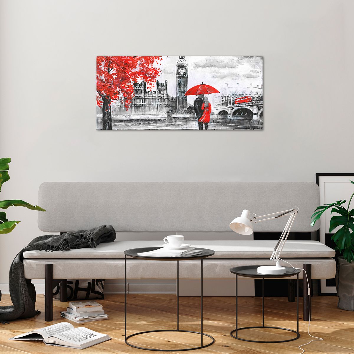 Quadro su vetro 100x40 cm - Innamorati a Londra - Arttor - Decorazioni da  parete moderne e originali, per il salotto e la camera da letto