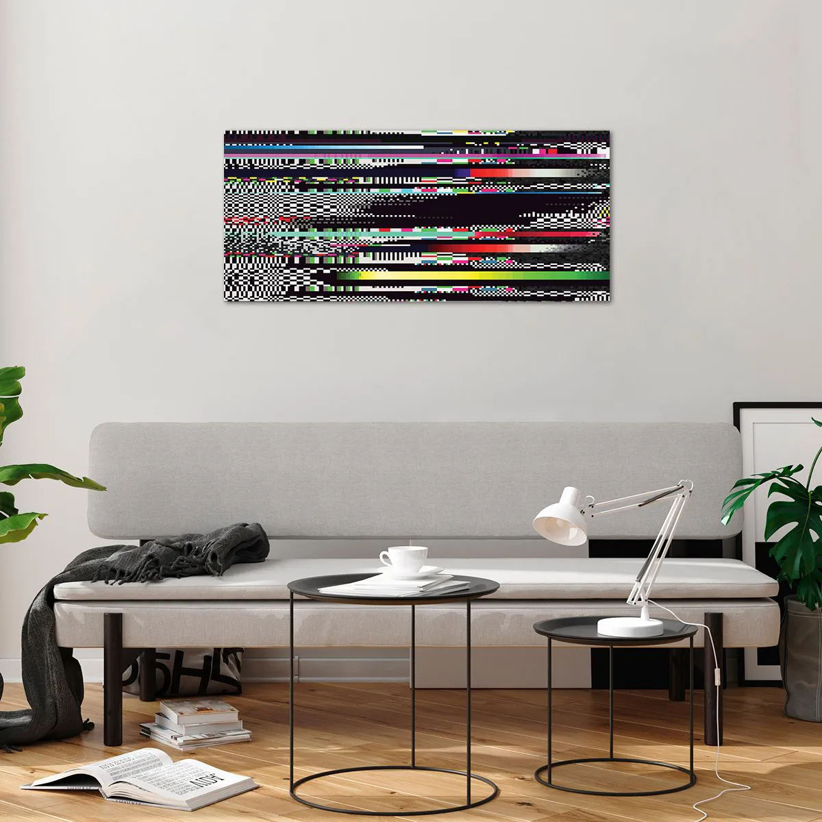 Tablou pe sticlă - Imaginea controlată a realității - 100x40 cm