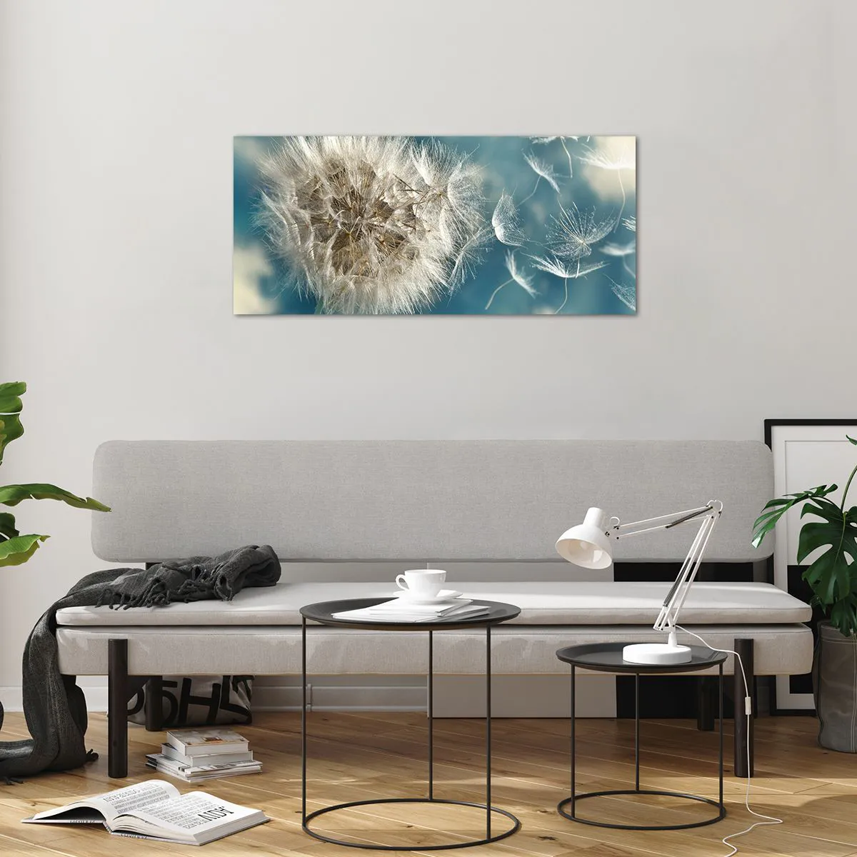 Quadro em vidro - Respiração de um anjo - 100x40 cm