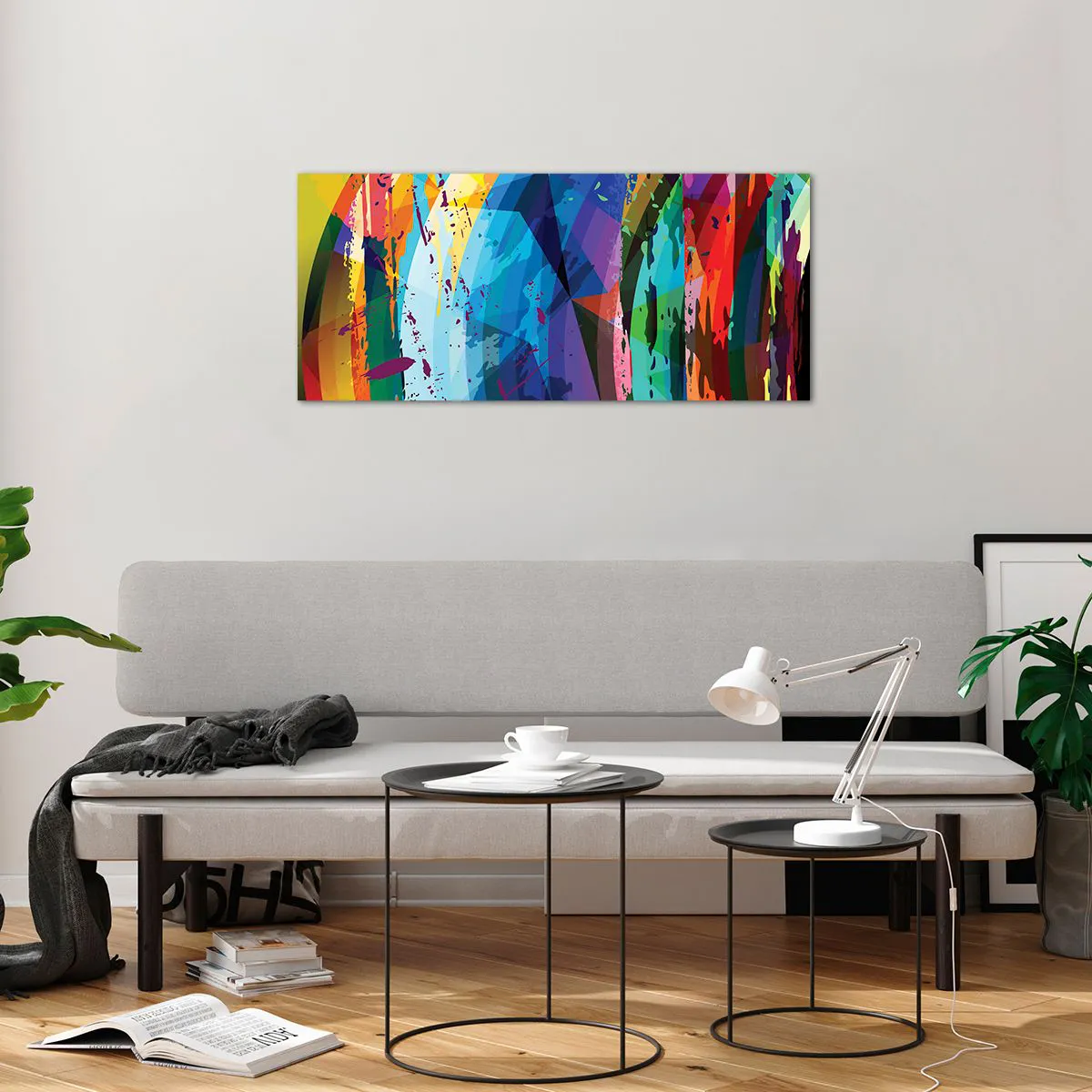 Impression sur verre - Image sur verre - Vertiges colorés - 100x40 cm