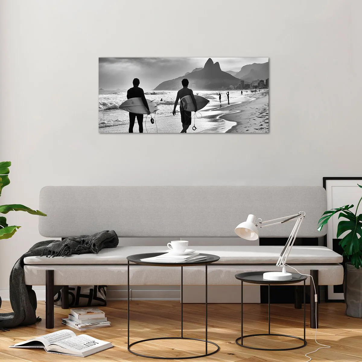 Impression sur verre - Image sur verre - Samba sur une vague - 100x40 cm