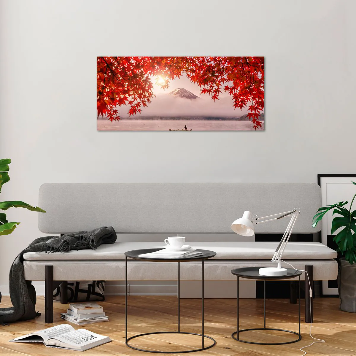 Billede på glas - I en japansk atmosfære - 100x40 cm