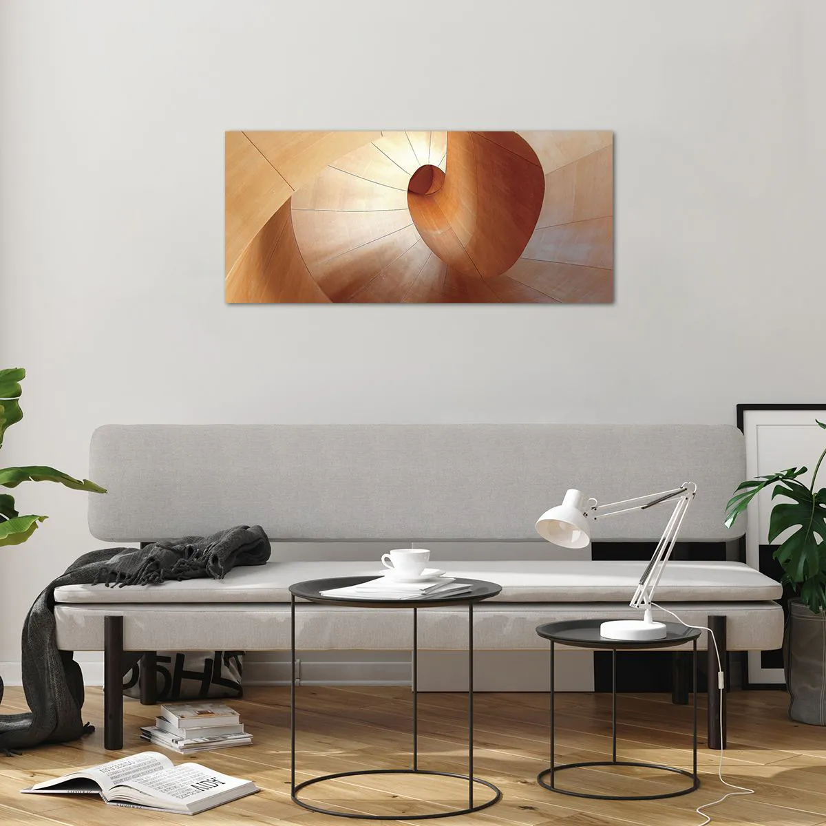 Obraz na skle - Architektonická serpentína - 100x40 cm