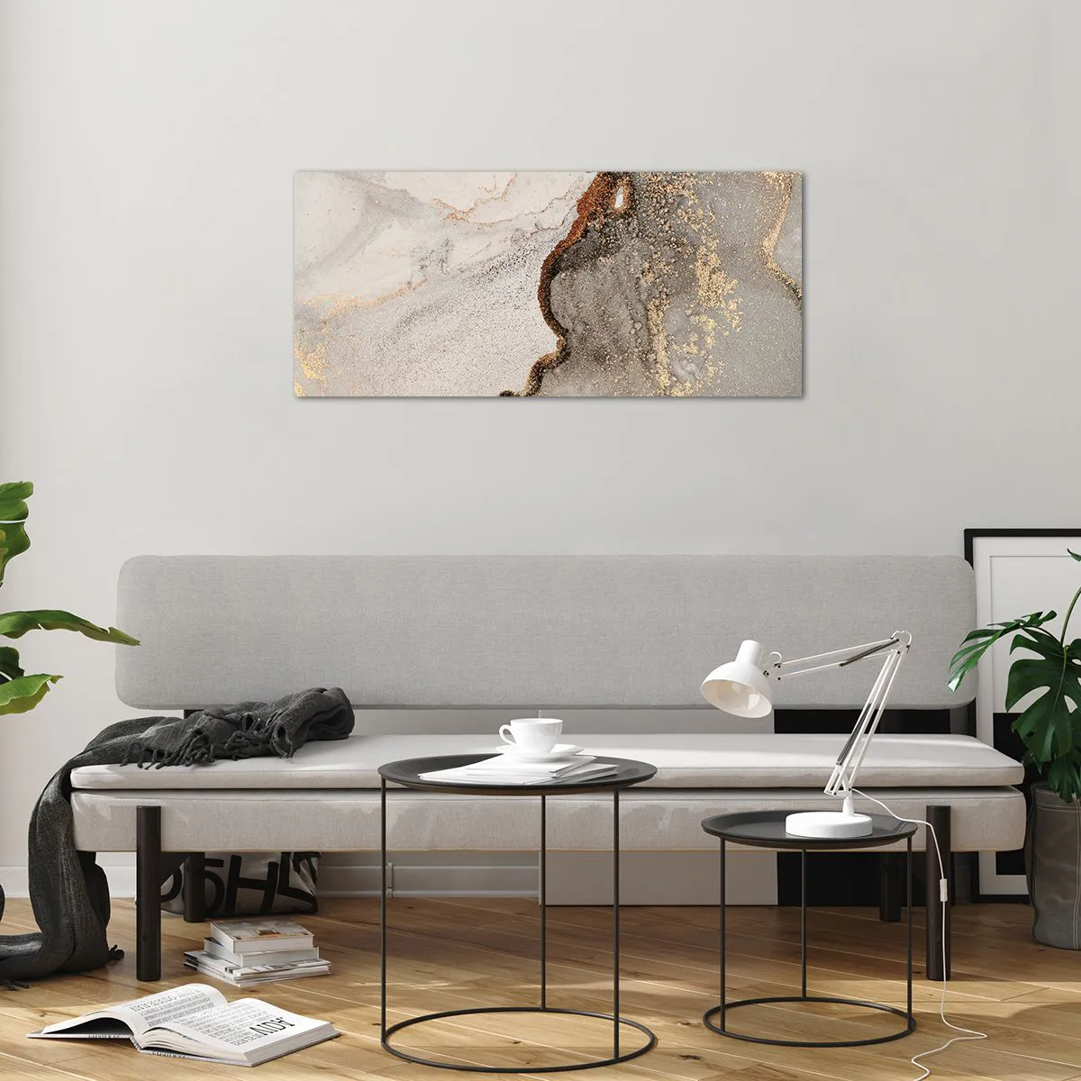 Cuadro sobre vidrio - Impresiones sobre Vidrio - En la frontera de los colores - 100x40 cm