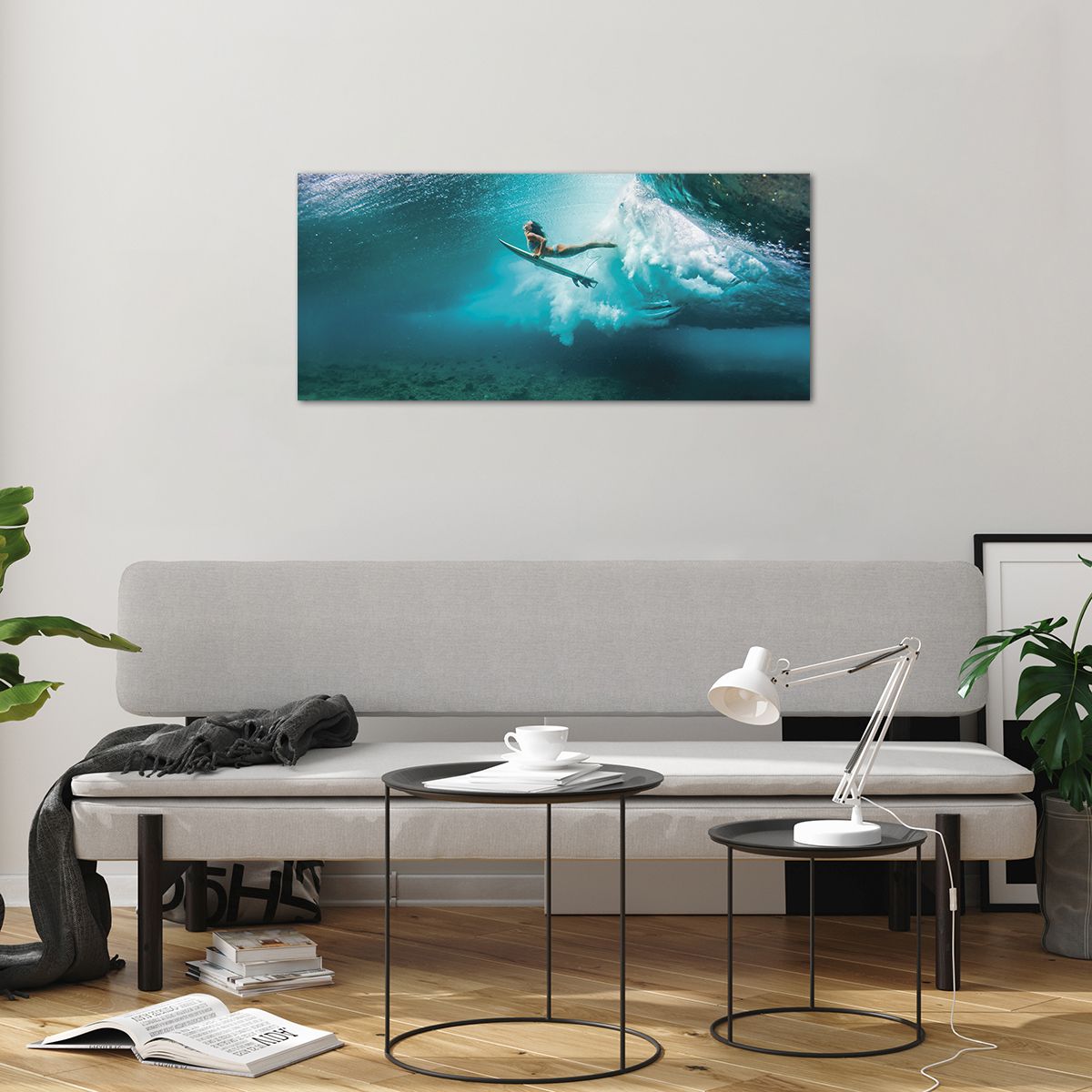Bild på glas Surfing, Bild på glas Undervattens Värld, Bild på glas Kvinna, Bild på glas Hav, Bild på glas Sport