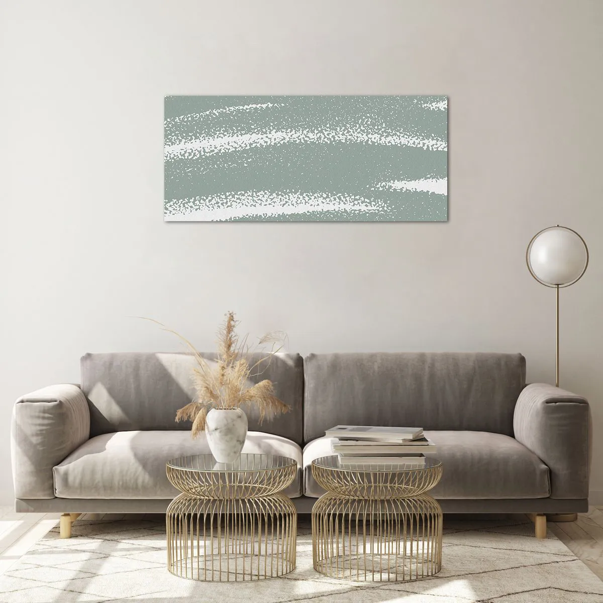 Impression sur verre - Image sur verre - Abstraction dans un climat hivernal - 100x40 cm